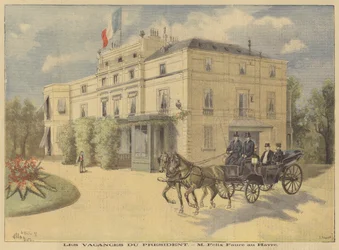 Präsident Faure von Frankreich im Urlaub in Le Havre